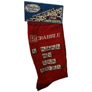 Hasbro Scrabble Socks NEW 1 Pair Unisex Men Large Socks